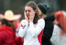 Rachel Henshaw dejected at the end of the game 27/2/2013