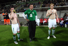 Kevin Foley, goalkeeping coach Alan Kelly and Paul McShane 29/5/2012